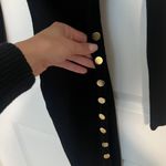 Gold Button Accented Mini Dress Black Size XS Photo 1