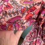 Olivaceous  Floral Dress Size Large Feminine Pink Milkmaid Romantic Whimsical Photo 1