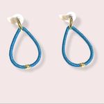 Marlyn Schiff electric blue Teardrop wire wrap earrings Photo 20