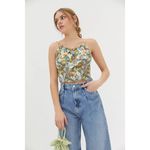 Urban Outfitters UO Outfitter Margo Floral Cropped Cami‎ Smocked Tank Top Ruffles Size XS Photo 5