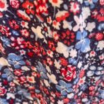 H&M Blue Red White Floral Low Cut Mini Sun Dress Photo 1