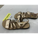 Womans Life Stride Simply Comfort Size 8 Strappy Open Toe Sling Back Gold Sandal Photo 2