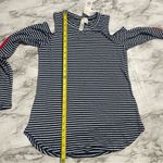 Cold Shoulder Striped Long Photo 5