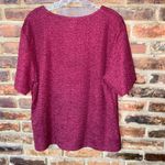 appleseed's  Maroon Red Scrunch Stretch Short Sleeve Square Neck Top Size XL Photo 5