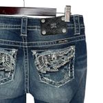 Miss Me  Jeans Signature Cuffed Capri 25 Thick Stitched Sequin Embroidered Wings Photo 4