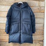 Mondetta Outdoor Project Mid-Length Down Puffer Hooded Jacket Blue Women Small Photo 3