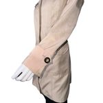 Kenneth Cole New York beige trench coat medium single-breasted full zip front Photo 2