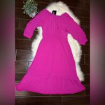 Scoop Hot Pink Blouson Midi Dress with Bow in Back sz XL Pink Photo 2