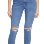 Topshop  Moto High Rise Ankle Length Distressed Knees Skinny Jeans Size 26 Waist Photo 1