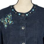 Alfred Dunner SZ 12 Denim Jacket Button Photo 1