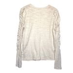 Free People x WE THE FREE Natasha Ruched Long Sleeve cream top medium Photo 3