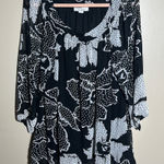 Dress Barn ‎ Black White Floral Top | 2X Photo 0