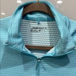 Nike  Golf Women's Dri Fit Baby Blue Quarter Zip Up Long Sleeve Sweater Sz M Photo 1