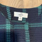 Entro  Plaid Jacket Blazer with Bell Sleeves green & blue size small full zipper Photo 1