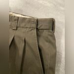 L.L. Bean Mens Size 32x29 Olive Green Comfort Waist Pleated Front Chino Pants Photo 6