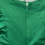 Vintage green Maxi Dress Ruffle Sleeve Size Small Photo 3