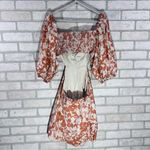 Lovers + Friends Kacey Mini Dress in Carmel Brown Floral Print Size M Photo 6
