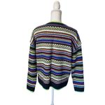 CAbi  Sweater Womens Size M Multicolor Fair Isle Knit Crew Neck Bohemian Festive Photo 1