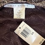 Max Studio  Y2K 2000'S MESH LAYERED BROWN NEUTRAL GRAPHIC TANK BLOUSE X SMALL NWT Photo 7