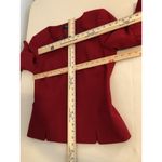Jones Wear Suit Women's 6 Lined Fire Red 3/4 Puff Sleeve Mob Wife Office Siren Photo 7