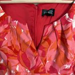 Adrianna Papell  Floral Print Sheath Knee Length Dress Women's 12 Pink Cocktail Photo 7