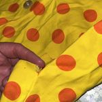 Vintage 70s Fritzi Yellow Polka Dot Dress with belt Dotted Swiss Size M Photo 9