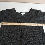 LC Lauren Conrad Black White Dot Print Square Neck Long Sleeve Blouse Top XS Photo 3