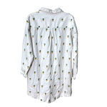 Farm Rio  Linen Embroidered Pineapple Playsuit Shorts Romper White Long Slv XS Photo 2