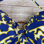 Boden Blue & Yellow Floral Damask Tankini Swim Top Women’s Size 6 Small Photo 3