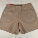 Nautica NWT  Womens Shorts Size M Pockets Stretch Cotton Blend Pull On Tan Casual Photo 0