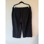 Eileen Fisher  Pants Womens Large Black Classic Business Cropped Wide Leg Pockets Photo 1