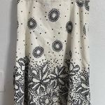 carole little  black & white floral skirt 8 linen blend Photo 2