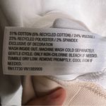 JoyLab  Women's Towel Terry Cardigan White Tan Stripe size Large Photo 8