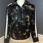 AFRM Floral Track Jacket with Racing Stripe Black Size XS Photo 0