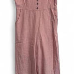 Princess Polly  Pink Wide Leg Sleeveless Jumpsuit Cotton Size US 4 V-Neck Photo 0