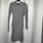 Alexander Wang  gray striped bodycon long sleeves sweater‎ dress small minimalist Photo 1
