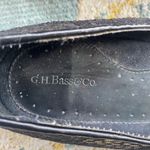 Pacific&Co G.H. BASS & . size 8M black/gold flat-heel loafers textile uppers bal. synth. Photo 2