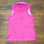 Nike  Dri Fit Pink Sleeveless Golf Polo Shirt Women's S Geometric Print Photo 3