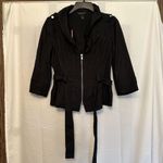 White House | Black Market  Size 2 Moto Style Belted‎ Y2K Jacket Collared Photo 1