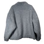 Good American Sherpa Oversized Jacket '90s Sherpa Trucker Women’s Size 5/6 2XL Blue Photo 7