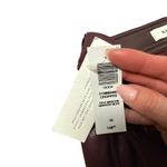 Babaton NWT Aritzia  Command Cropped Trouser Vegan Leather Rich Maroon Size 00 Photo 7