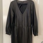 Eloquii NWOT Faux Leather Jumpsuit Black - Women 14 Photo 2