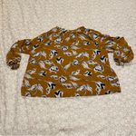 Any Body Women’s Puff Sleeve Blouse with Tie Front and 3/4 Sleeves Size XL Black Photo 6