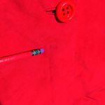 Kate Spade New York Womens Coat Red Cotton Silk Blend Button Pockets Bow S Photo 5