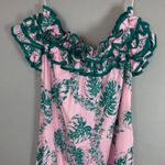 Vintage NWT Hawaiian Dress‎ Deadstock Off The Shoulder Lauren Michele Lrg Ruffle Pink Size L Photo 3