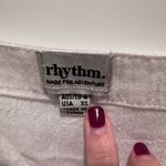 Rhythm White Sleeveless Belted Short Dress Cotton XS Lightweight Euro Summer Photo 3