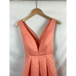 L'ATISTE Peach V Neck Dress Size Small Photo 4