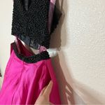 PINK by Alexia Designs 5611 black beaded hot pink satin two piece dress NEW 0 Photo 4
