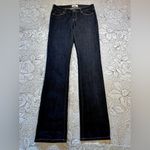 Paige Peg Straight Leg Dark Wash Mid Rise Jeans in the Wash Bardot Sz 27 Photo 10