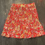 Status by Chenault Women's XL Red Floral Pleated Short Mini Skirt Photo 0